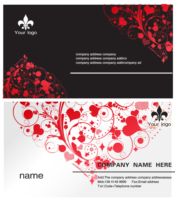 心型創(chuàng)意名片